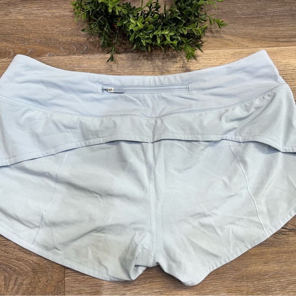 Lululemon Run Speed shorts, pale blue, 8, excellent condition - Picture 2 of 6